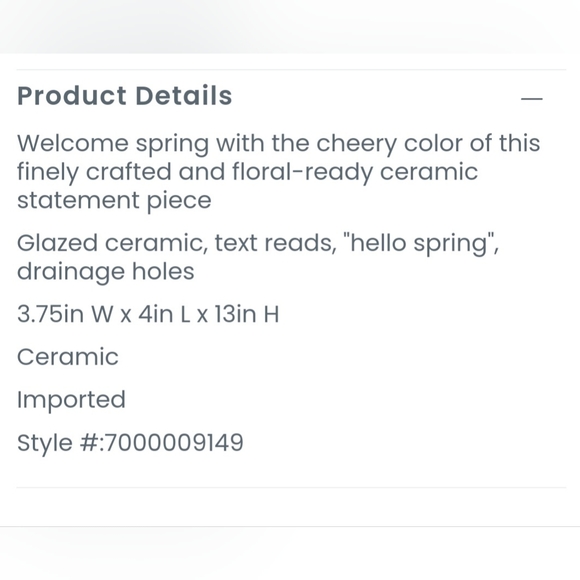 Rae Dunn Hello Spring Rectangular Planter - Picture 2 of 2